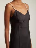 Thumbnail for your product : Helmut Lang V Neck Satin Slip Dress - Womens - Black