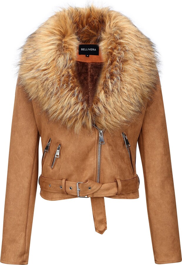 bellivera faux fur jacket