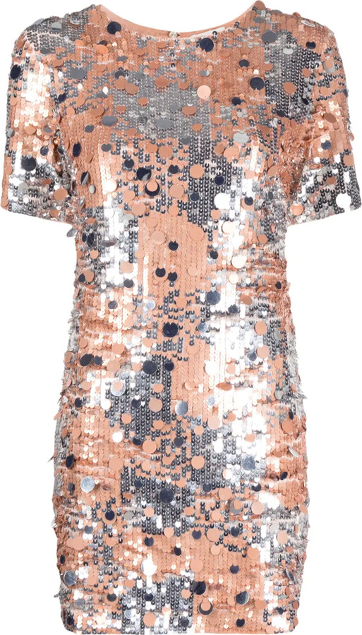 P.A.R.O.S.H. Abito paillette short-sleeve minidress