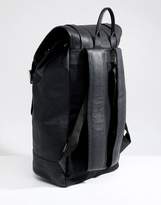 Thumbnail for your product : ASOS Design Backpack In Leather In Black With Double Straps