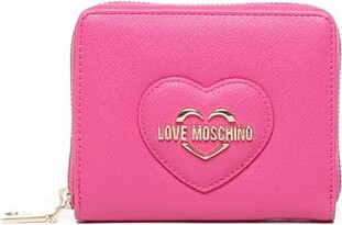 Love Moschino Logo-Plaque All-Around Zipped Wallet - ShopStyle