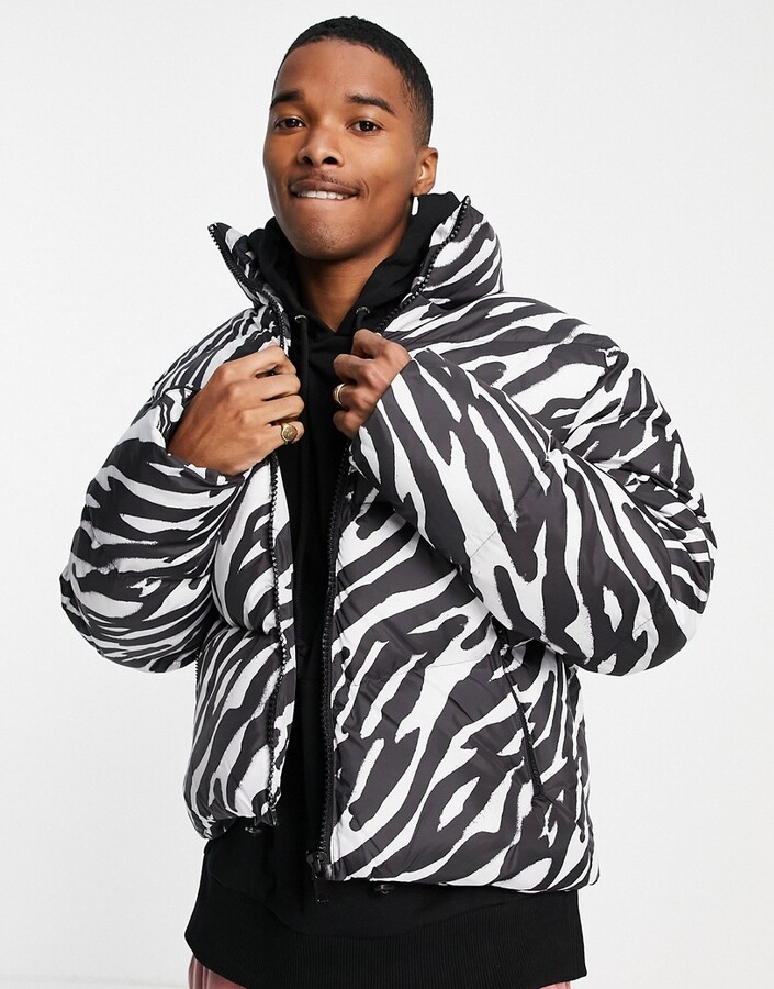 zebra print jacket mens