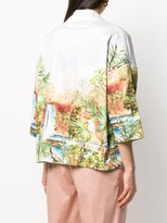 Thumbnail for your product : Altea Palm-Print Single-Breasted Blazer