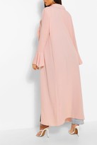 Thumbnail for your product : boohoo Ruffle Detail Belted Maxi Kimono