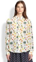 Thumbnail for your product : Suno Silk Fruit-Print Shirt