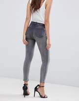 Thumbnail for your product : Replay Touch super high raised cropped Jeans in ombre black wash