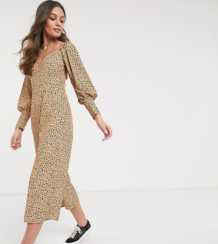 leopard print petite jumpsuit