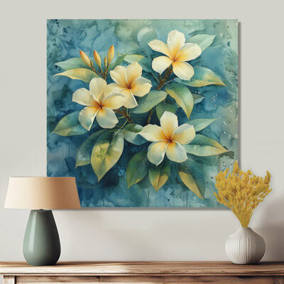 Yellow Plumeria Tropical Oasis II - Plumeria Wall Art