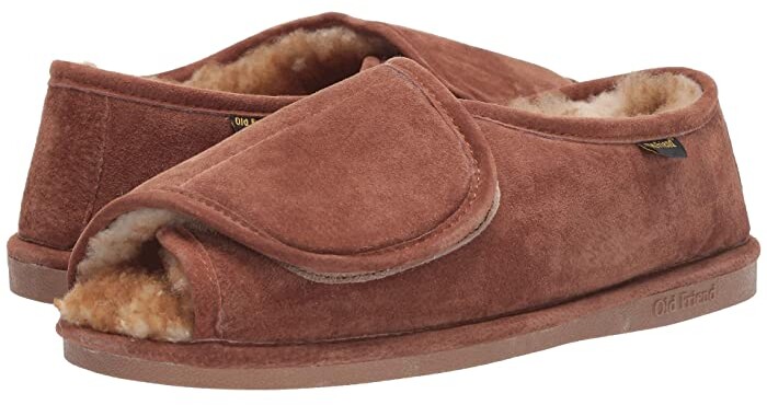 mens shearling slippers on sale