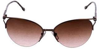Versace Logo Rimless Sunglasses