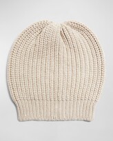 Thumbnail for your product : Brunello Cucinelli Cashmere English Rib Paillette Beanie