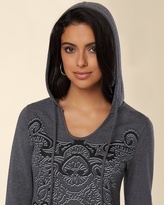 Thumbnail for your product : Soma Intimates Divine Terry Hooded Tunic Ornate Heather Quartz