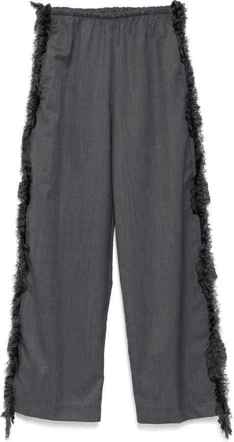 JNBY Side-detailed straight trousers