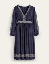 Thumbnail for your product : Boden Embroidered V-neck Midi Dress
