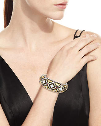 Konstantino Pink Tourmaline & Pearl Cuff Bracelet