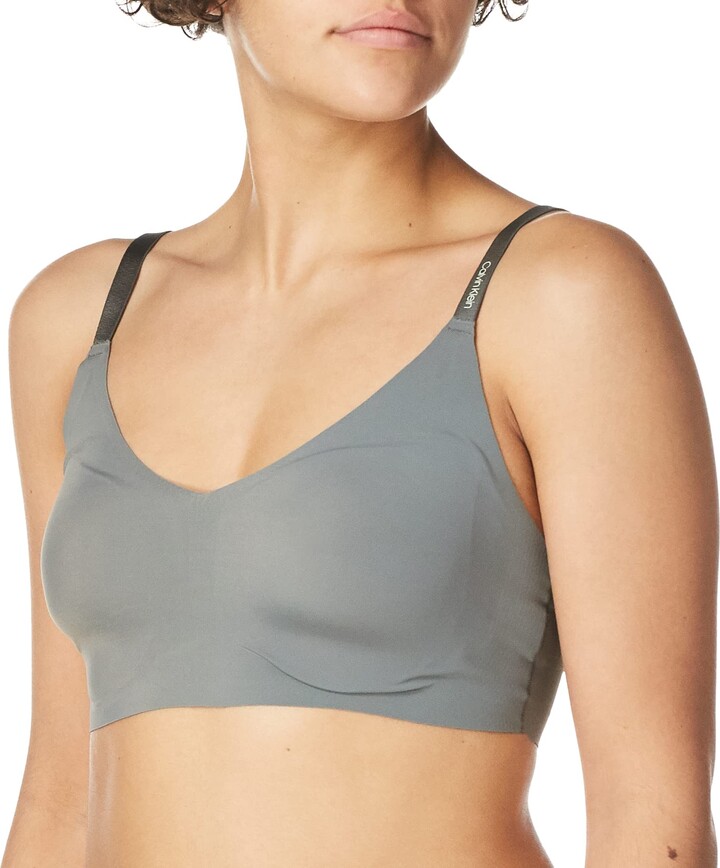  Calvin Klein Womens Invisibles Comfort Lightly Lined  Seamless Wireless Triangle Bralette Bra