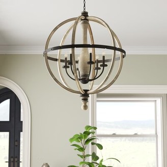 orly 6 light globe chandelier