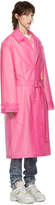 Thumbnail for your product : Martine Rose Pink Frosted Rain Mac Trench Coat