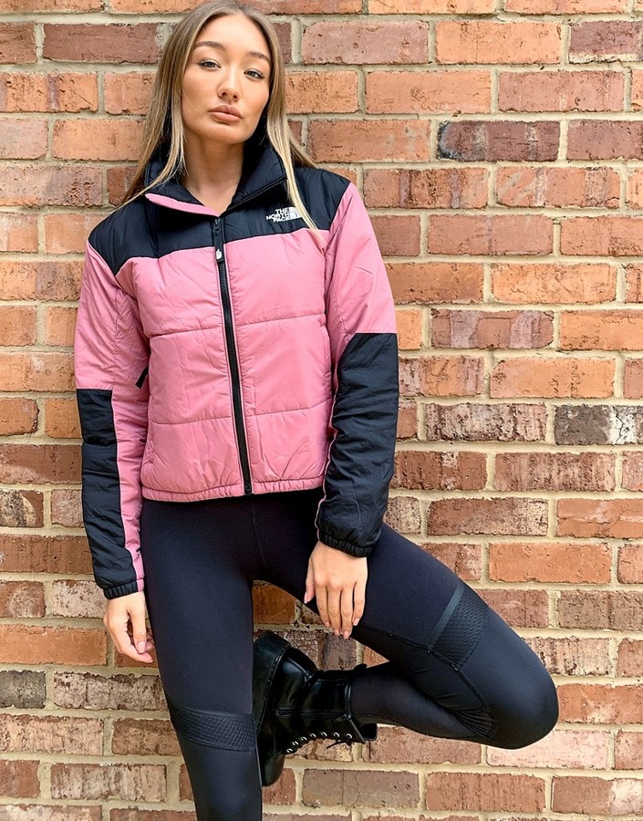 pink puffer jacket north face