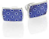 Thumbnail for your product : David Donahue Sterling Silver & Enamel Dot-Print Cuff Links
