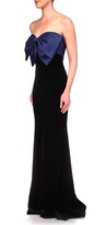 Thumbnail for your product : Badgley Mischka Strapless Velvet Bow Gown