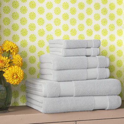 Wayfair Basics™ Berner 6 Piece 100% Cotton Towel Set