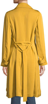 Theory Silk Belted Trench Coat