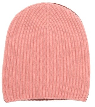 Begg X Co - Two-tone Ribbed Cashmere Beanie Hat - Pink Multi