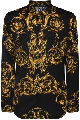 Versace Jeans Couture Baroque print viscose shirt - ShopStyle