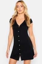 Thumbnail for your product : boohoo Petite Cap Sleeve Button Through Swing Dress