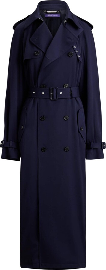Ralph Lauren Collection Wool-Blend Alecia Trench Coat