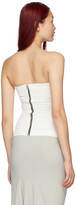Thumbnail for your product : Rick Owens White Grosgrain Bustier Tank Top
