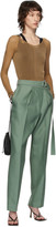 Thumbnail for your product : Helmut Lang Green Silk Wrap Trousers