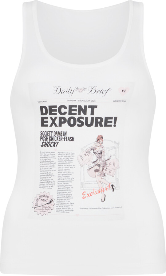 Agent Provocateur Newspaper Pyjama Vest Top