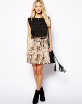 Thumbnail for your product : Vero Moda Leopard Flippy Skirt