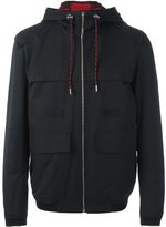 Dior Homme DIOR HOMME CHECKED DETAILING HOODED JACKET, TAILLE: 50, NOIR