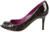 Thumbnail for your product : Sergio Rossi Patent Peep-Toe Pumps