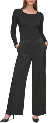 Petite Solid Fixed-Waist Slant-Pocket Wide-Leg Pants, Created for Macy's