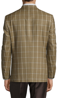 English Laundry Checkered Print Notch Lapel Sportcoat