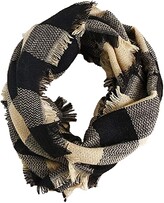 Thumbnail for your product : Wander Agio Womens Winter Head Hair Wraps Circle Scarves Warm Plaid Scarf