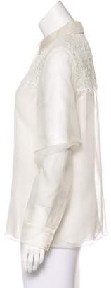 Jason Wu Silk Lace-Accented Blouse w/ Tags