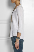 Thumbnail for your product : James Perse Inside Out slub linen and cotton-blend top