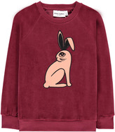 Thumbnail for your product : Mini Rodini Organic Velour Bunny Sweatshirt