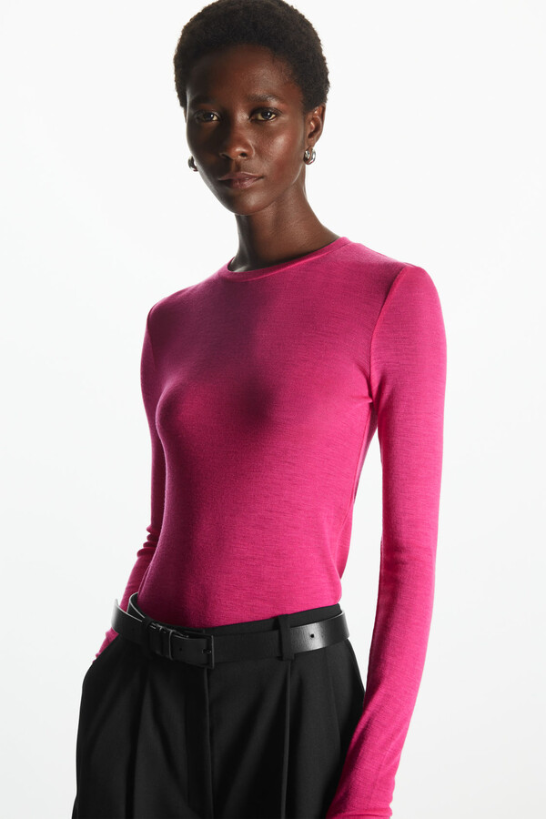 COS CrewNeck Merino Wool Top ShopStyle