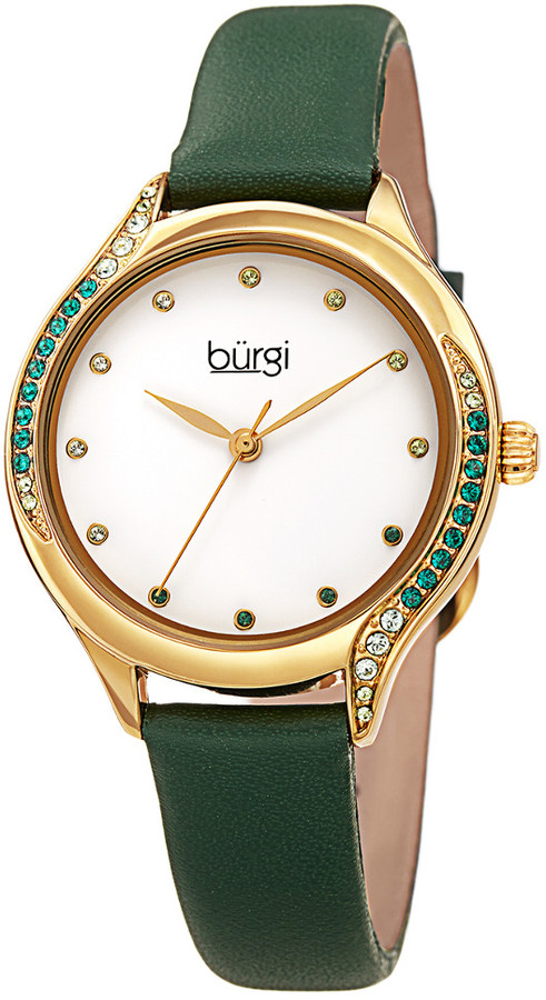 Burgi Women's Leather Watch - ShopStyle
