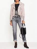 Thumbnail for your product : AllSaints Anderson Leather Biker Jacket - Pink