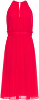Thumbnail for your product : MICHAEL Michael Kors Chain-trimmed Pleated Chiffon Dress