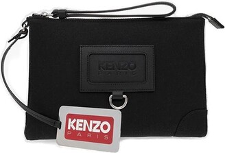 Kenzo Logo Patch Wrist Strap Purse