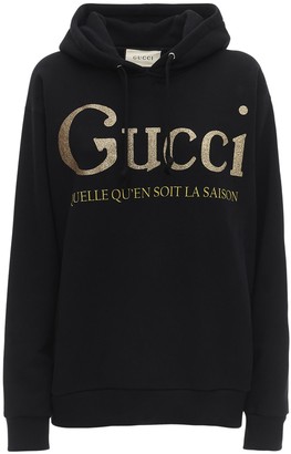 gucci black and gold hoodie