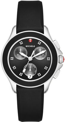 Michele Cape Chronograph Watch w/Silicone Strap
